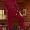 Sergent Major Pantalon & Jean-Pantalon droit pourpre en velours