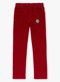 Sergent Major Pantalon & Jean-Pantalon droit pourpre en velours