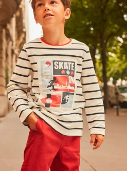Sergent Major Pantalon & Jean-Pantalon droit rouge &agrave; taille &eacute;lastiqu&eacute;e