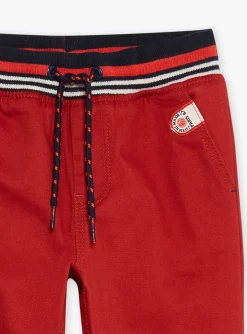 Sergent Major Pantalon & Jean-Pantalon droit rouge &agrave; taille &eacute;lastiqu&eacute;e
