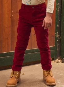 Sergent Major Pantalon & Jean-Pantalon en velours rouge