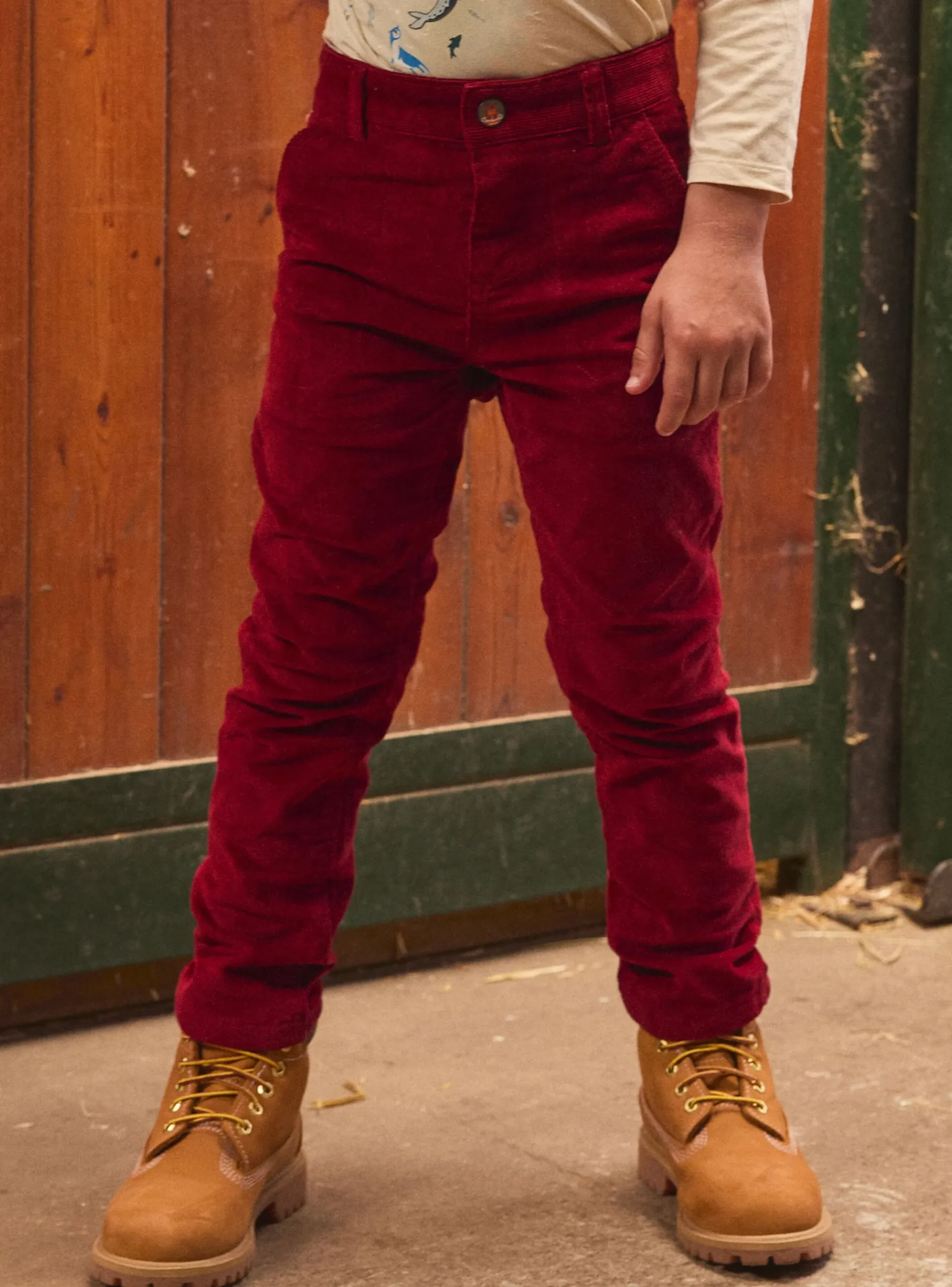 Sergent Major Pantalon & Jean-Pantalon en velours rouge