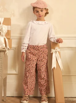 Sergent Major Pantalon, Jean & Legging-Pantalon fleuri en velours
