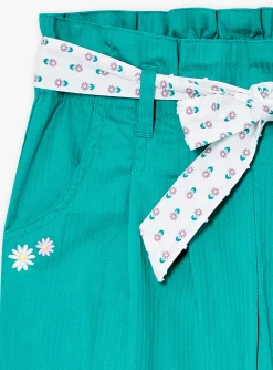 Sergent Major Pantalon, Jean & Legging-Pantalon fluide en popeline vert