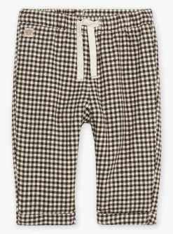 Sergent Major Pantalon & Jean-Pantalon noisette &agrave; imprim&eacute; &agrave; carreaux