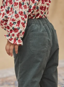 Sergent Major Pantalon & Jean-Pantalon vert argile en velours c&ocirc;tel&eacute;