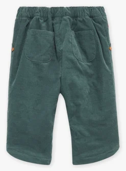 Sergent Major Pantalon & Jean-Pantalon vert argile en velours c&ocirc;tel&eacute;