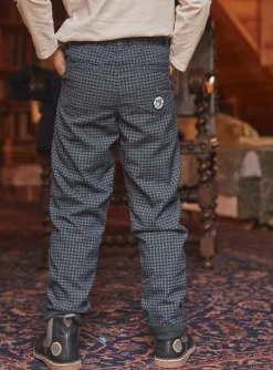 Sergent Major Pantalon & Jean-Pantalon vert bouteille &agrave; imprim&eacute; &agrave; carreaux