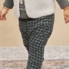 Sergent Major Pantalon & Jean-Pantalon vert bouteille en twill &agrave; imprim&eacute; &agrave; carreaux