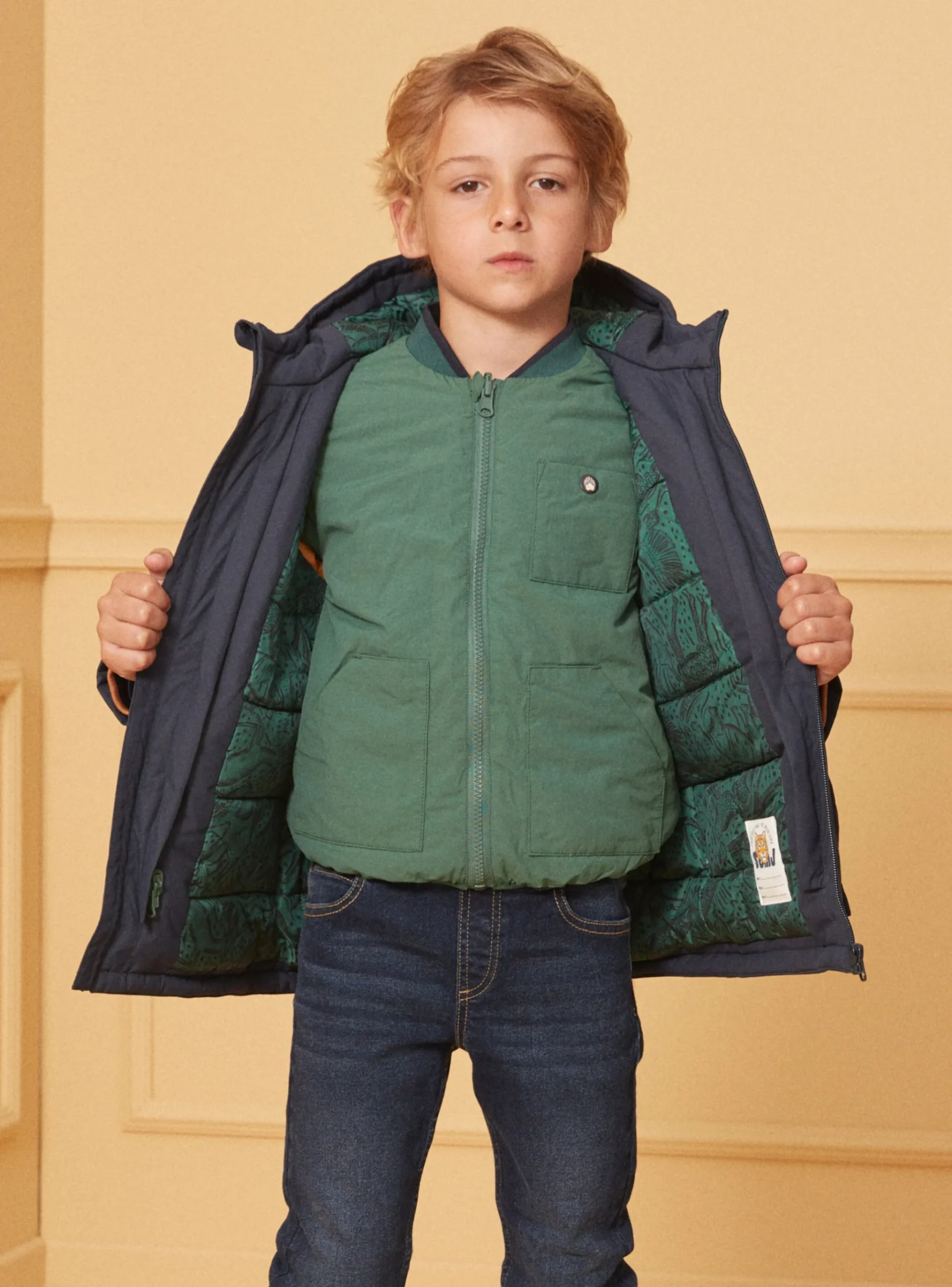 Sergent Major Manteau, Parka & Veste-Parka 3 en 1 Marine