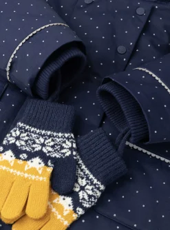Sergent Major Manteau, Parka & Veste-Parka 3 en 1 marine &agrave; pois argent&eacute;s