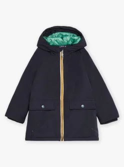 Sergent Major Manteau, Parka & Veste-Parka &agrave; capuche 3 en 1 imperm&eacute;able bleu fonc&eacute;