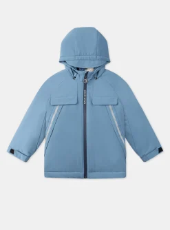 Sergent Major Manteau, Parka & Veste-Parka Bleue à capuche mi-saison