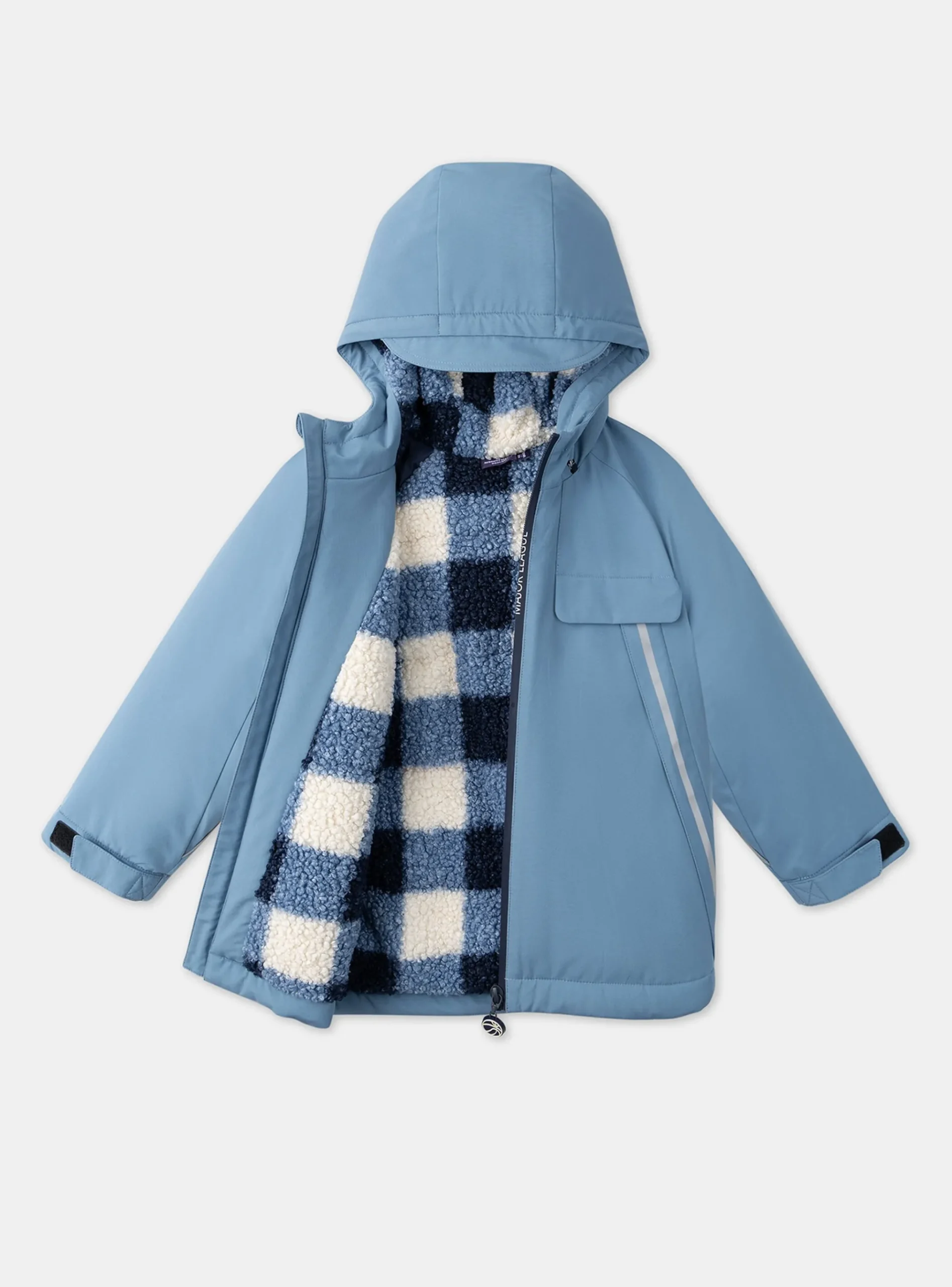 Sergent Major Manteau, Parka & Veste-Parka Bleue à capuche mi-saison