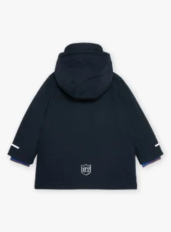 Sergent Major Manteau, Parka & Veste-Parka imperm&eacute;able 3 en 1 bleu marine &agrave; capuche
