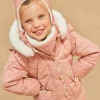 Sergent Major Manteau, Parka & Veste-Parka rose matelass&eacute;e &agrave; capuche