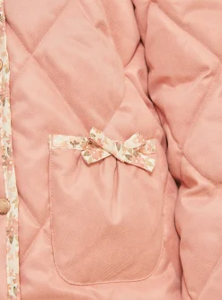 Sergent Major Manteau, Parka & Veste-Parka rose matelass&eacute;e &agrave; capuche