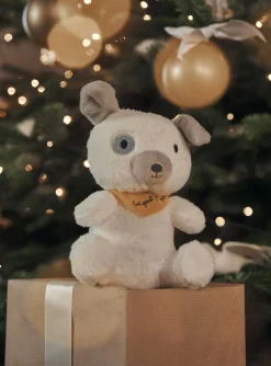 Sergent Major Jouets & Peluches-Peluche Chien jaune et blanche