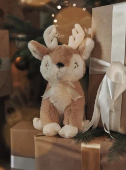Sergent Major Jouets & Peluches-Peluche Renne jaune et blanche