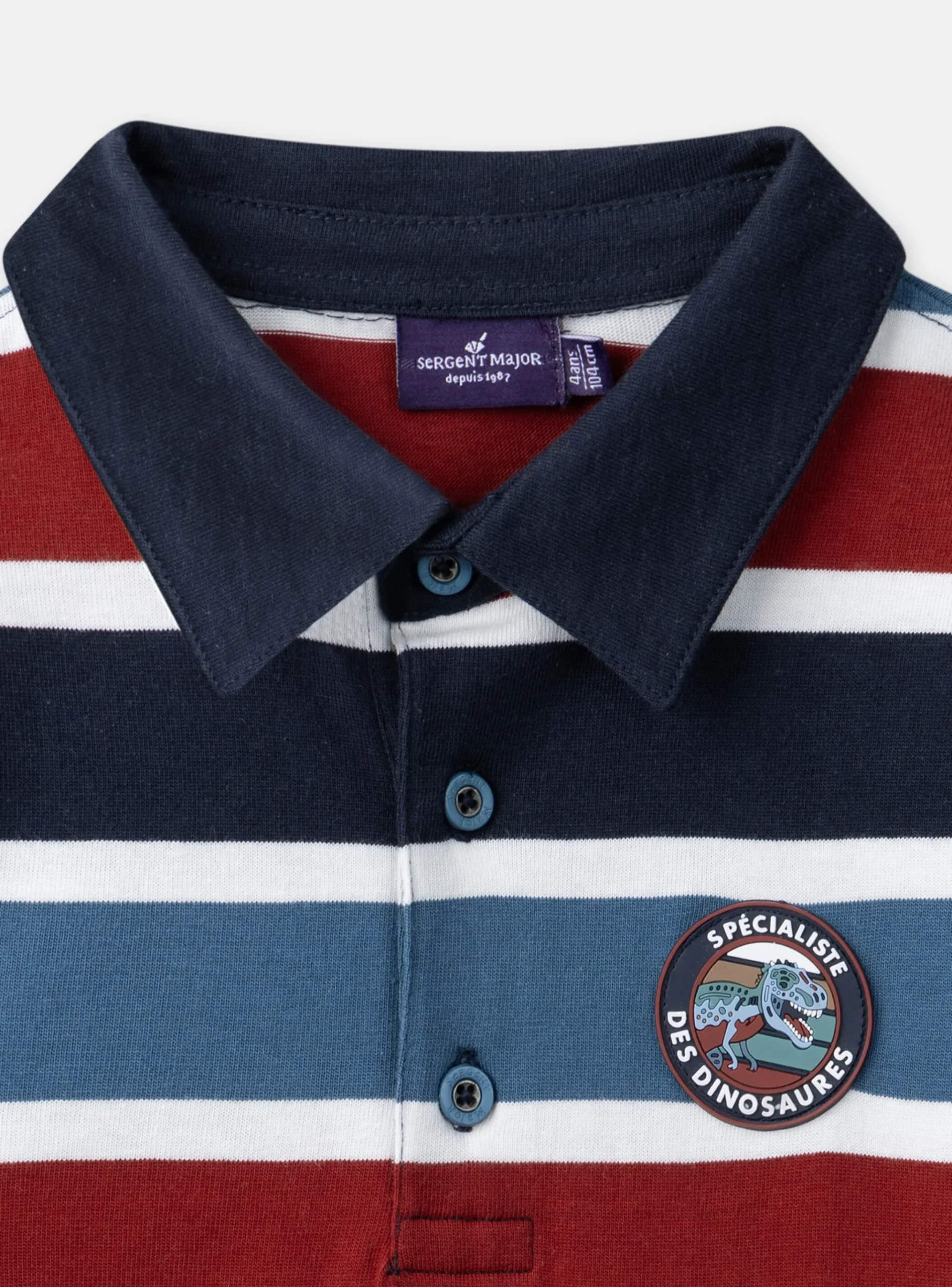 Sergent Major T-shirt & Polo-Polo Dino Rayé