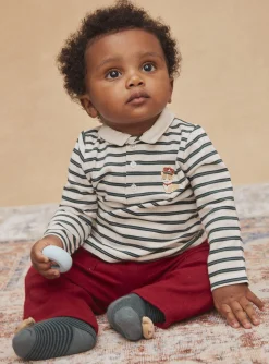 Sergent Major Chemise, T-shirt & Polo-Polo écru à imprimé à rayures