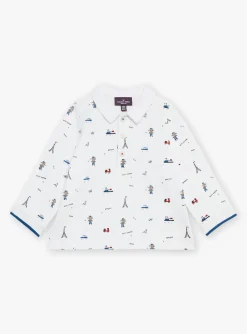 Sergent Major Chemise, T-shirt & Polo-Polo &eacute;cru &agrave; imprim&eacute; Paris