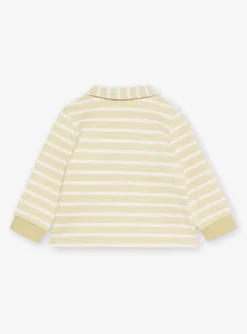 Sergent Major Chemise, T-shirt & Polo-Polo &eacute;cru et vert argile &agrave; imprim&eacute; &agrave; rayures