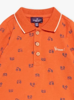 Sergent Major Chemise, T-shirt & Polo-Polo terre battue &agrave; imprim&eacute; tracteur