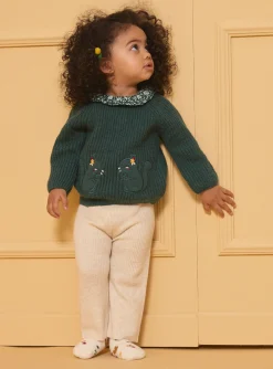 Sergent Major Pull, Gilet & Cardigan-Pull à col fleuri