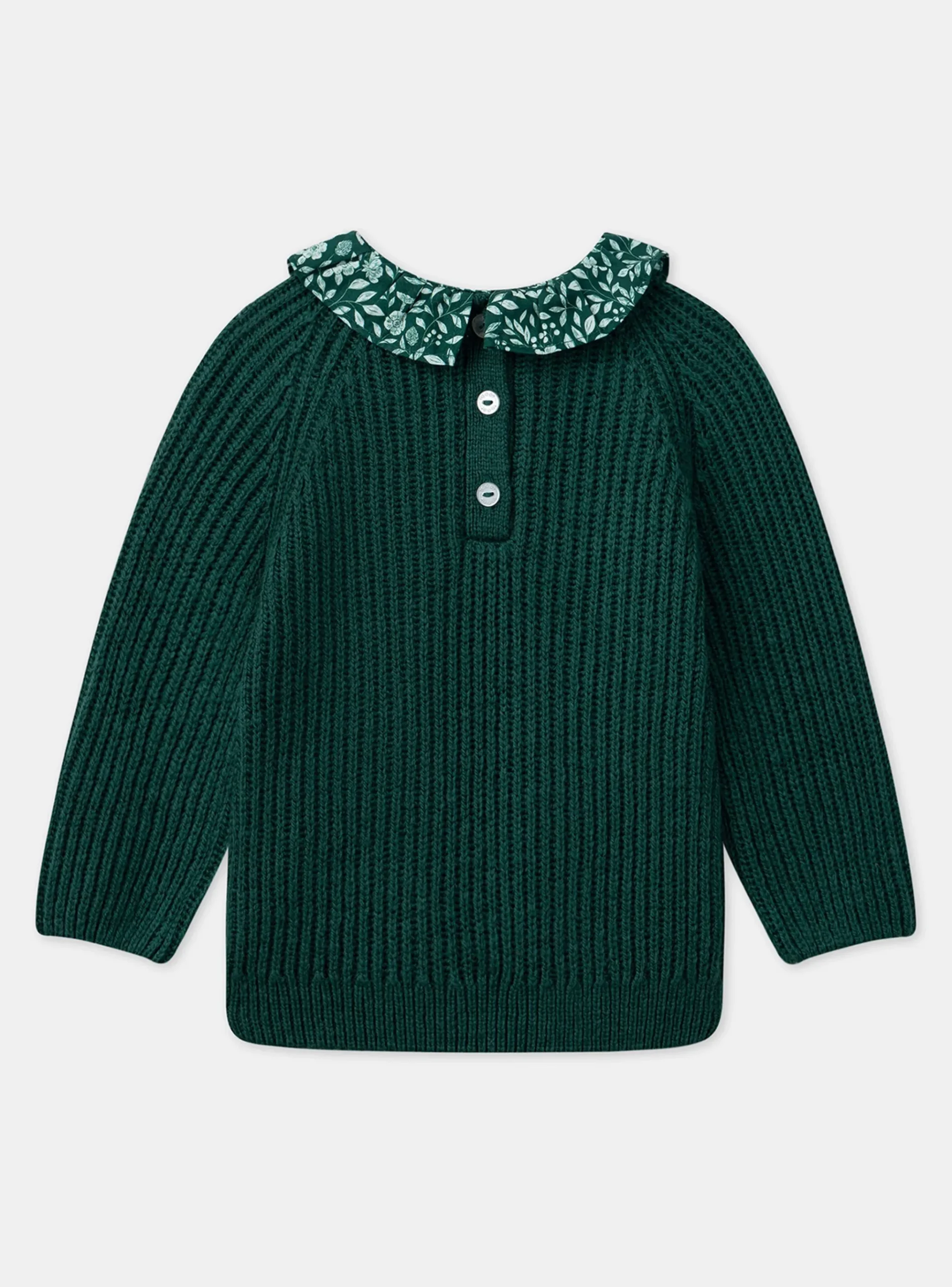 Sergent Major Pull, Gilet & Cardigan-Pull à col fleuri