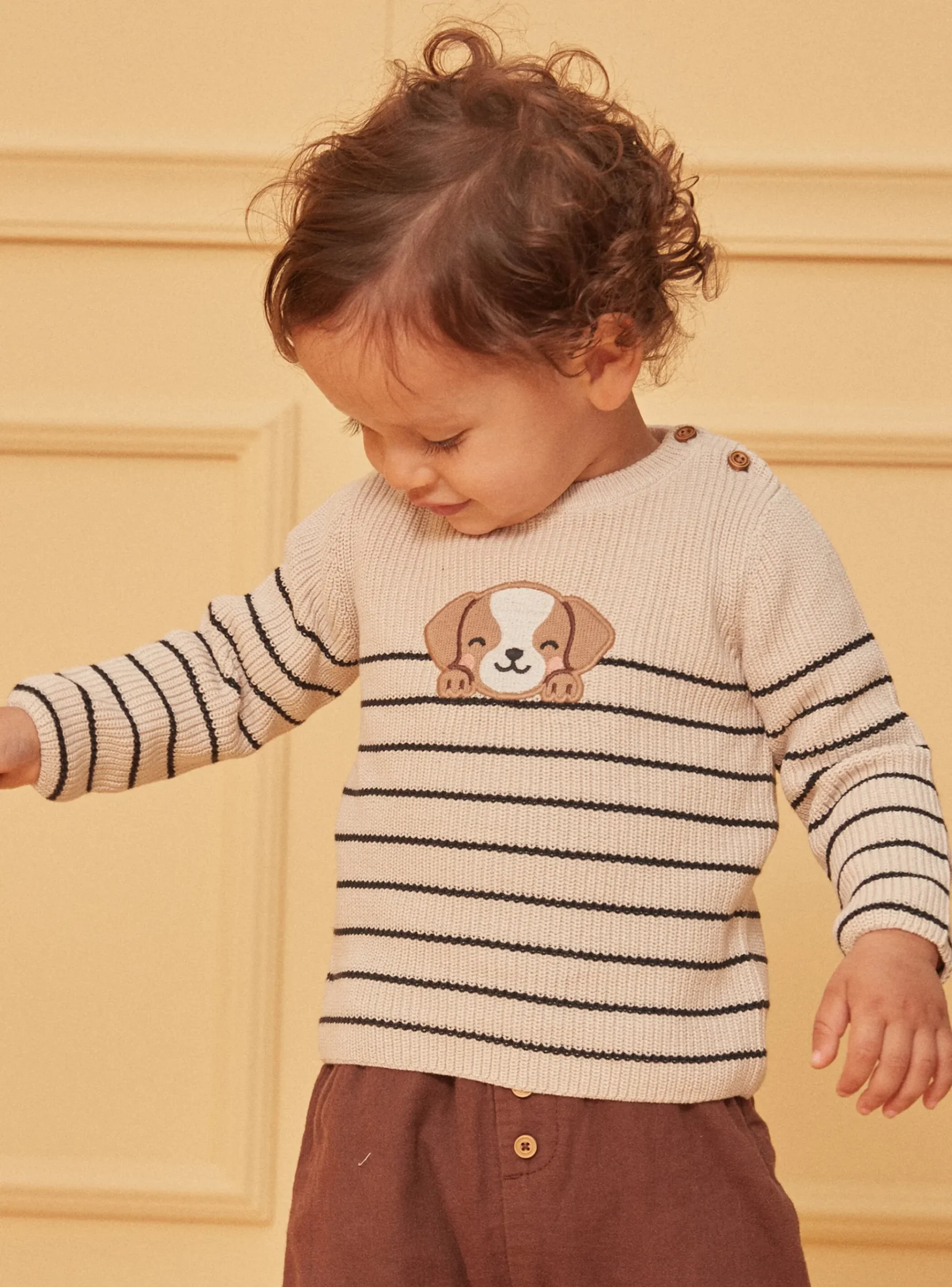Sergent Major Pull, Gilet & Cardigan-Pull Beige