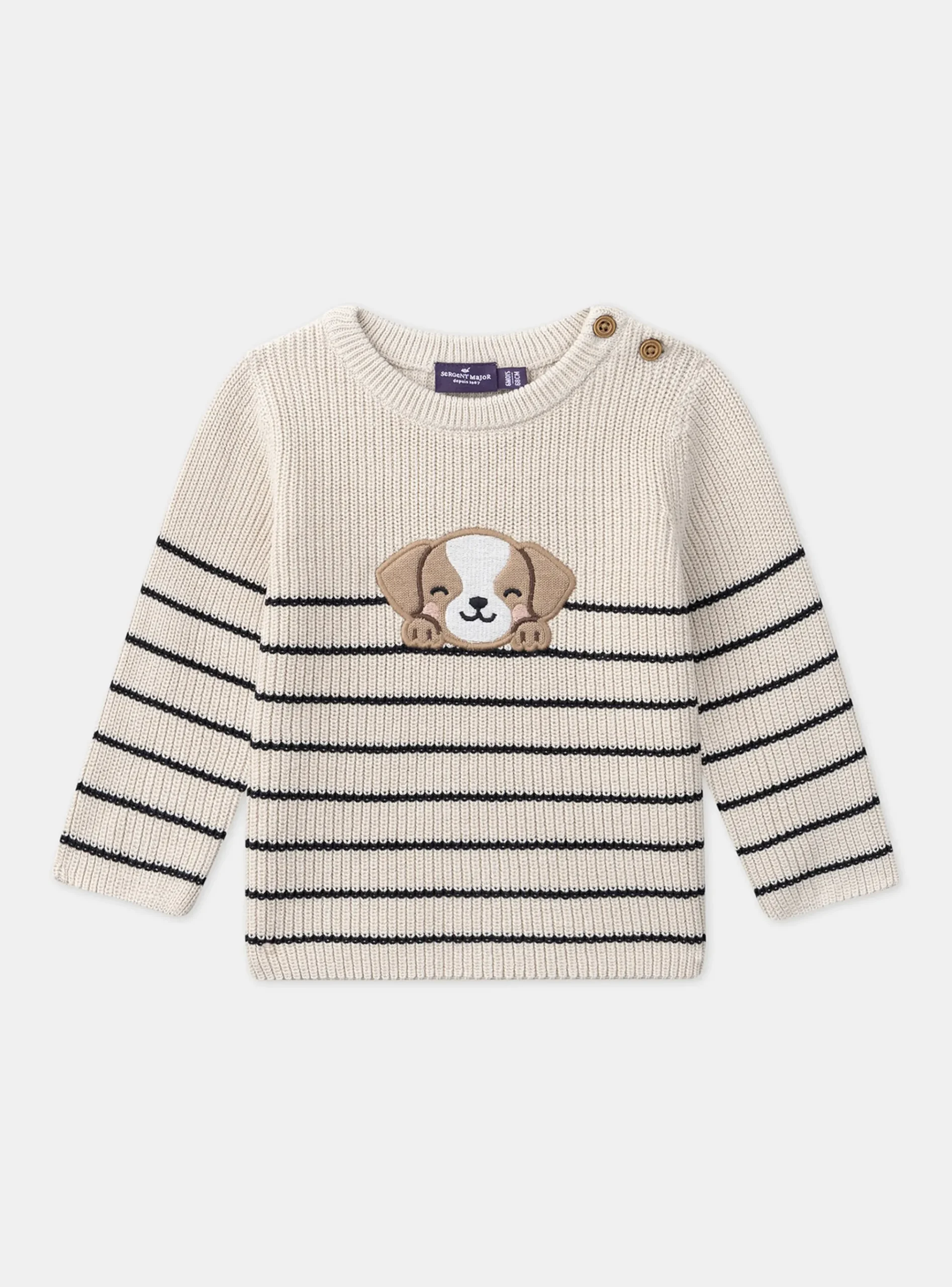 Sergent Major Pull, Gilet & Cardigan-Pull Beige