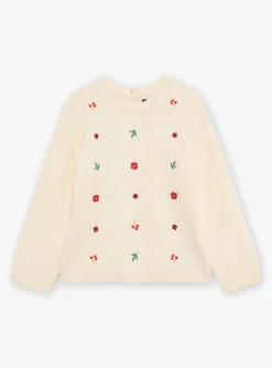 Sergent Major Pull, Gilet & Cardigan-Pull beige clair en maille torsad&eacute;e