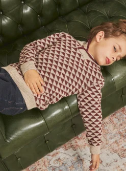 Sergent Major Pull, Gilet & Sweat-Pull beige et marron en jacquard