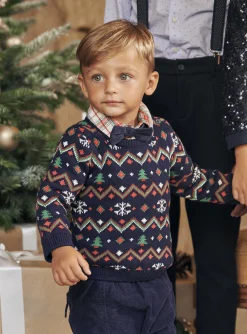 Sergent Major Pull, Gilet & Cardigan-Pull Bleu marine