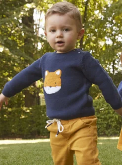 Sergent Major Pull, Gilet & Cardigan-Pull bleu marine en tricot