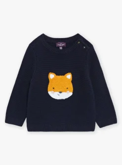 Sergent Major Pull, Gilet & Cardigan-Pull bleu marine en tricot
