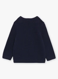 Sergent Major Pull, Gilet & Cardigan-Pull bleu marine en tricot