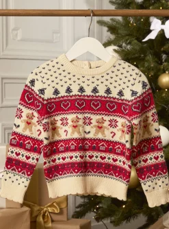 Sergent Major Pull, Gilet & Cardigan-Pull de noël en jacquard