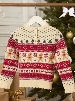 Sergent Major Pull, Gilet & Cardigan-Pull de no&euml;l en jacquard