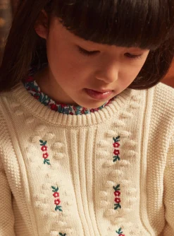 Sergent Major Pull, Gilet & Cardigan-Pull &eacute;cru brod&eacute;