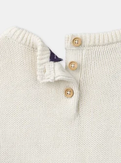 Sergent Major Pull, Gilet & Cardigan-Pull &eacute;cru brod&eacute;