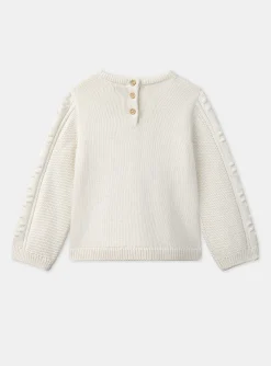Sergent Major Pull, Gilet & Cardigan-Pull &eacute;cru brod&eacute;