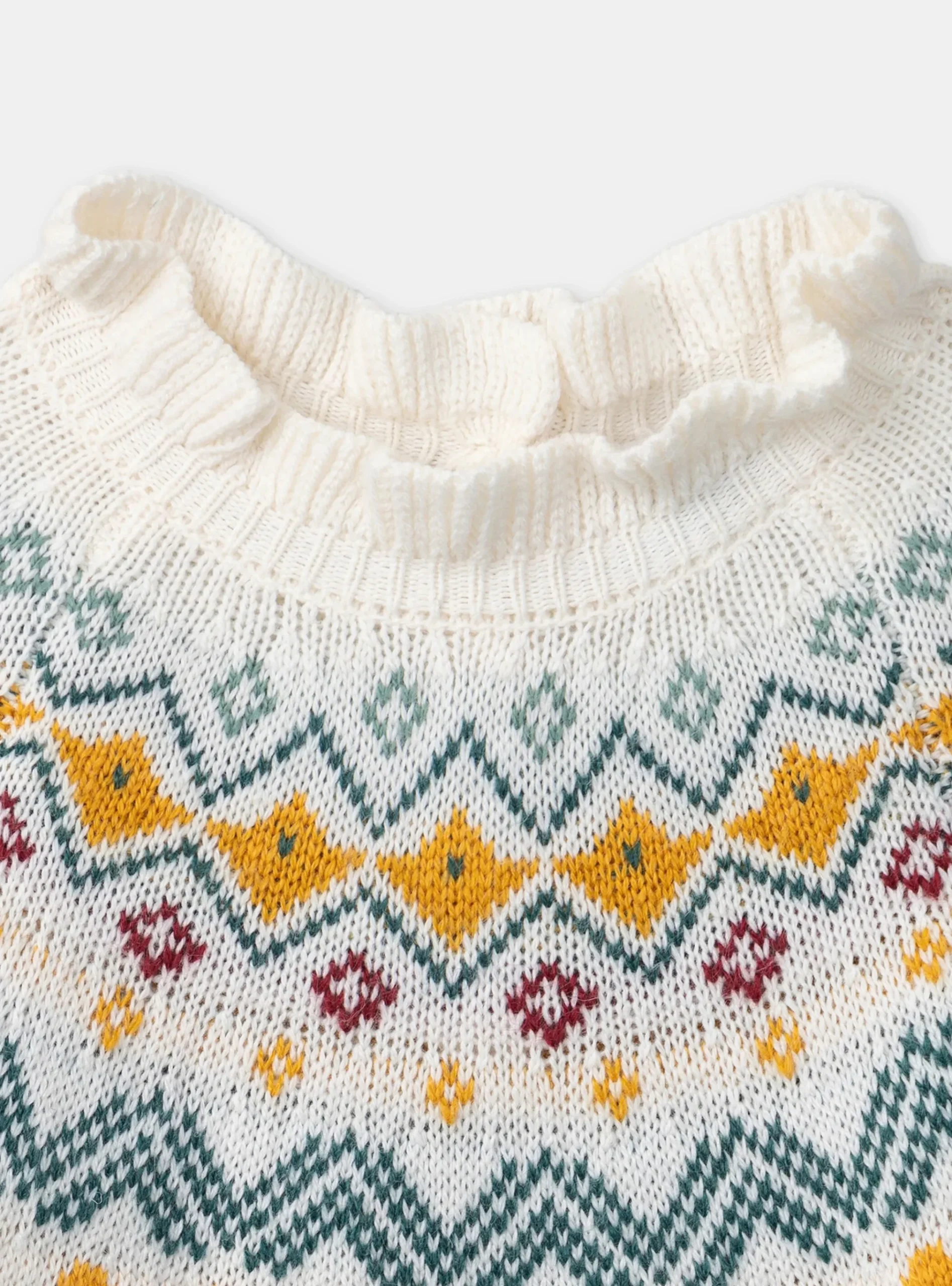 Sergent Major Pull, Gilet & Cardigan-Pull en jacquard écru