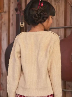 Sergent Major Pull, Gilet & Cardigan-Pull en maille torsad&eacute;e brod&eacute;
