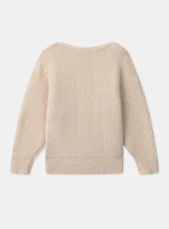 Sergent Major Pull, Gilet & Cardigan-Pull en maille torsadée brodé