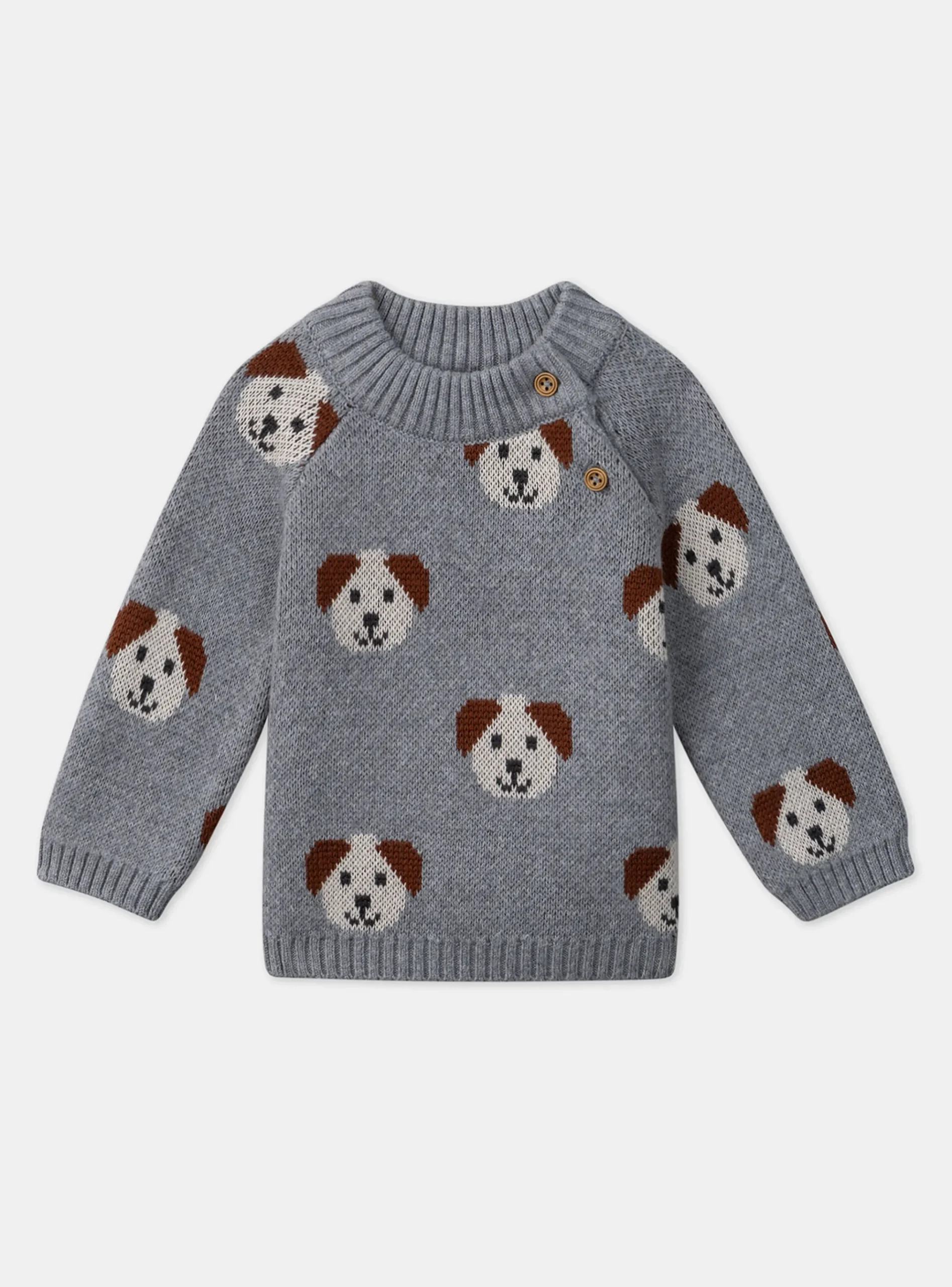 Sergent Major Pull, Gilet & Cardigan-Pull jacquard chiens