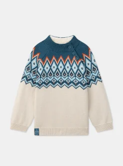 Sergent Major Pull, Gilet & Sweat-Pull Jacquard écru