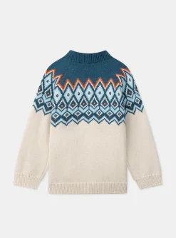 Sergent Major Pull, Gilet & Sweat-Pull Jacquard écru