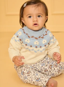 Sergent Major Pull, Gilet & Cardigan-Pull jacquard fleurs